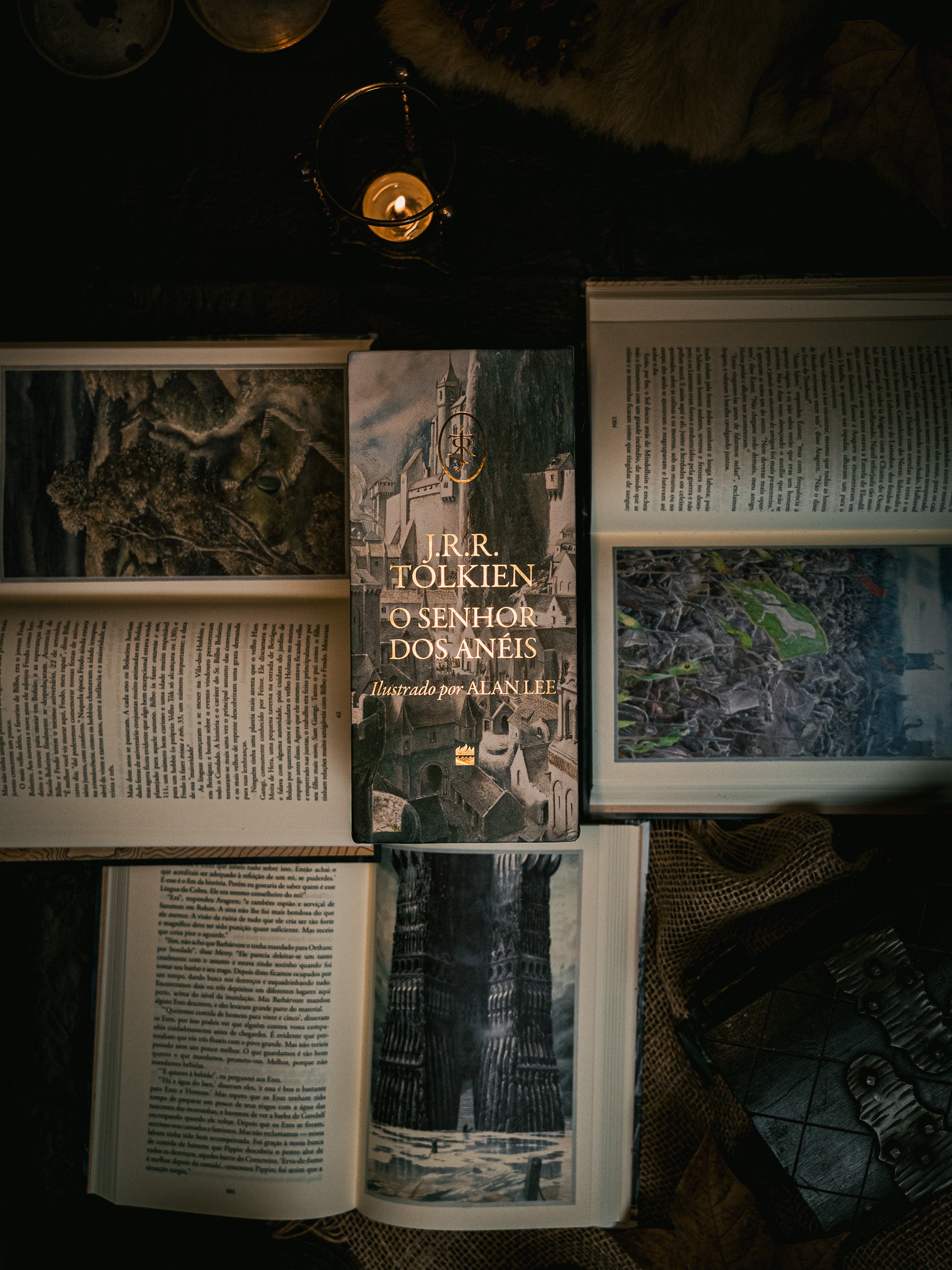 Box O Senhor dos Anéis com ilustrações de Alan Lee + Pôster em
