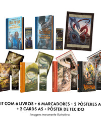Box O grande livro do rei Artur + Coleção Feéria + Brindes